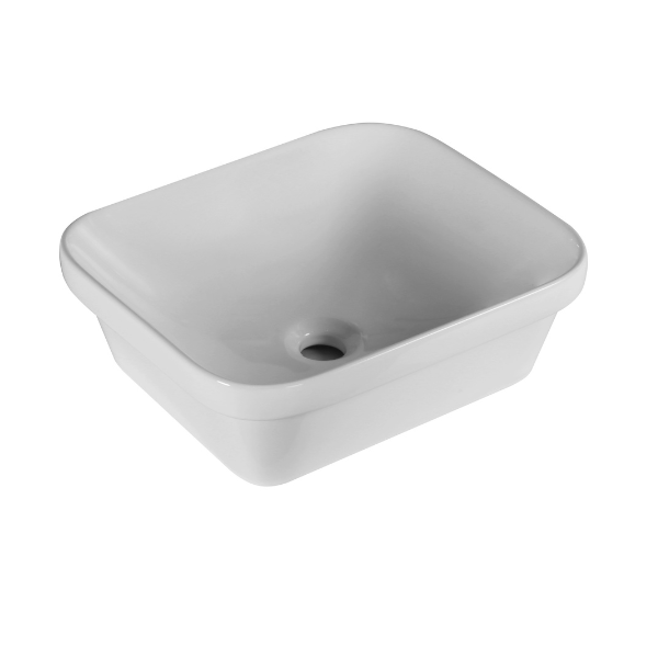 Essence Bavaria Semi Inset Basin 435mm x 375mm, White Gloss