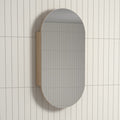 Bubble Mirrored Pill Shaving Cabinet Soft Oak - 450mm