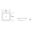Essence Marberg Undercounter Basin  420mm x 420mm, White Gloss
