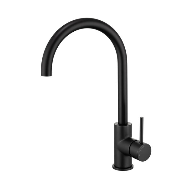 Artline Cold Start Gooseneck Sink Mixer, Matte Black