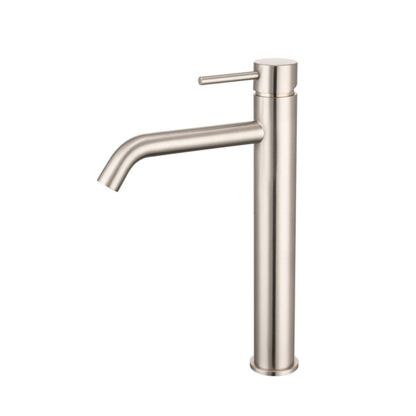 Artline Cold Start Hi Rise Basin Mixer, Brushed Nickel