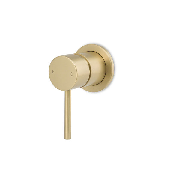 Artline Shower Mixer 60mm Backplate, Brushed Gold