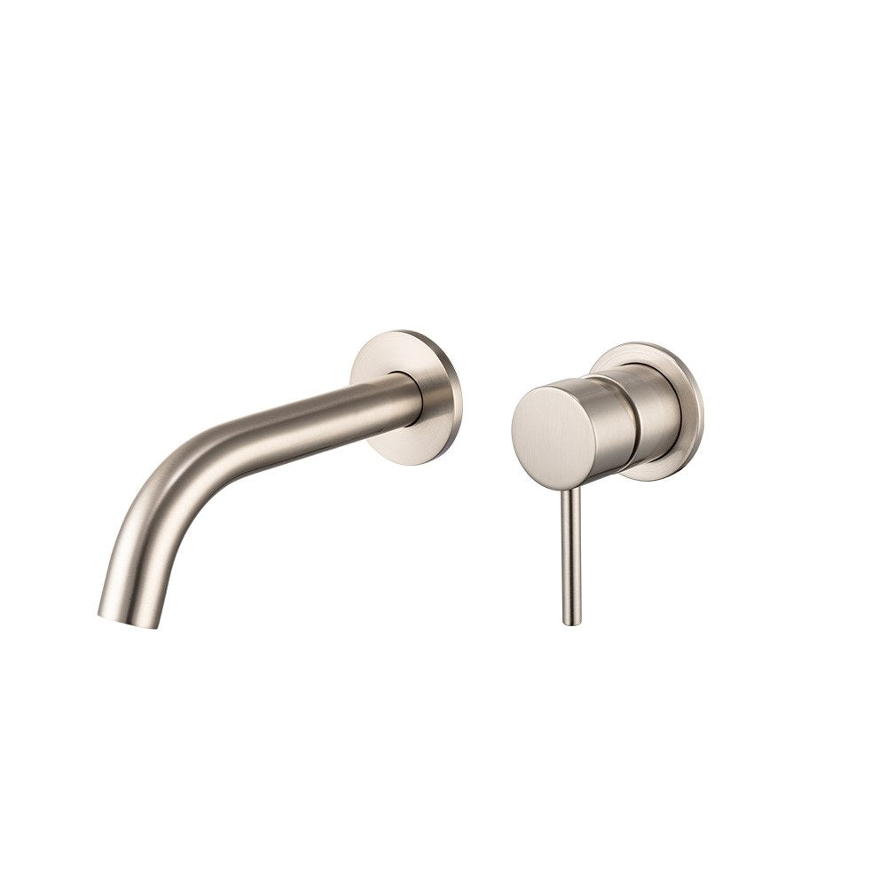 Artline Wall Basin/Bath Mixer no Backplate, Brushed Nickel