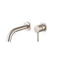 Artline Wall Basin/Bath Mixer no Backplate, Brushed Nickel