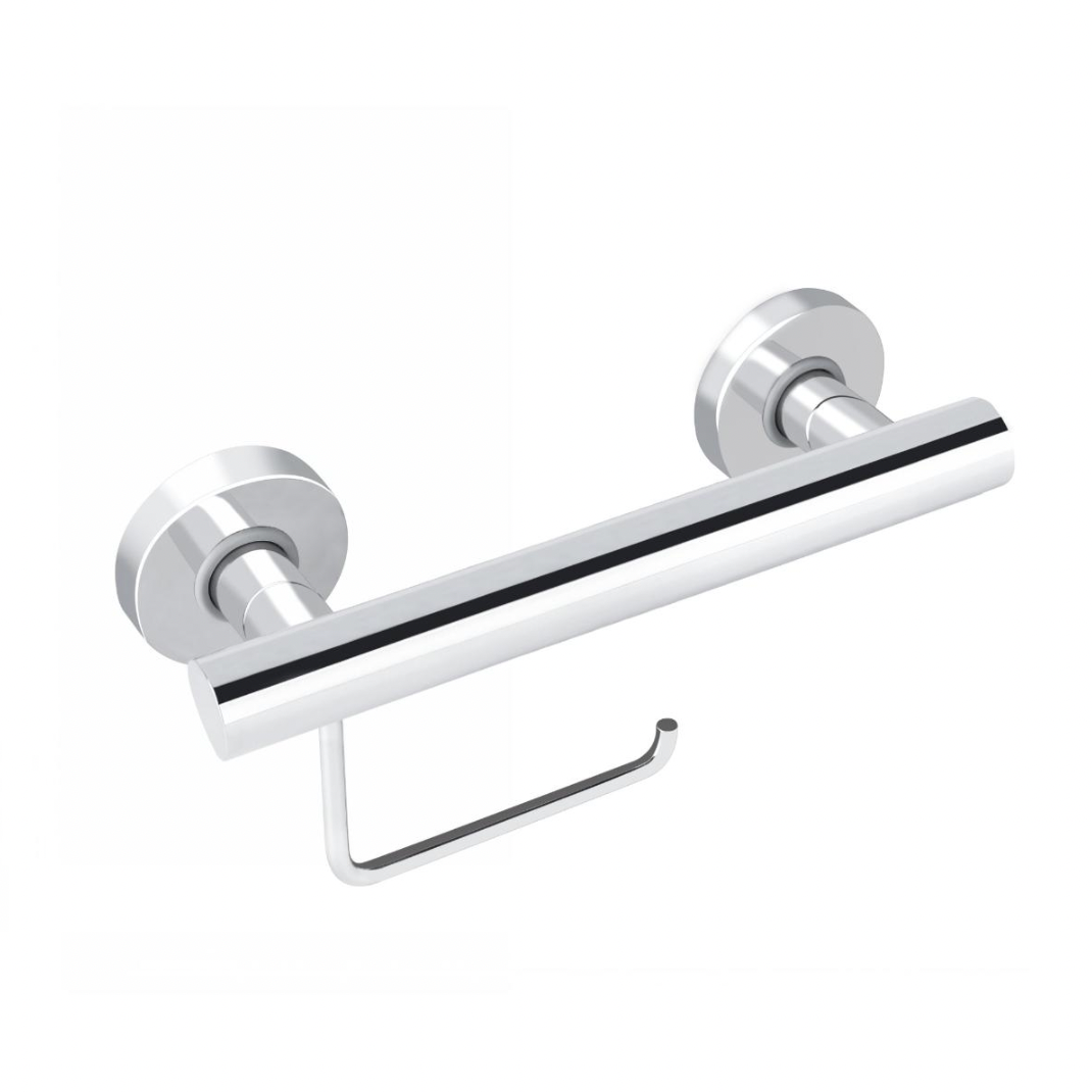 Care+ Eclipse Linear Grab Rail With Toilet Roll Holder Polished S/S304 Concealed Fix