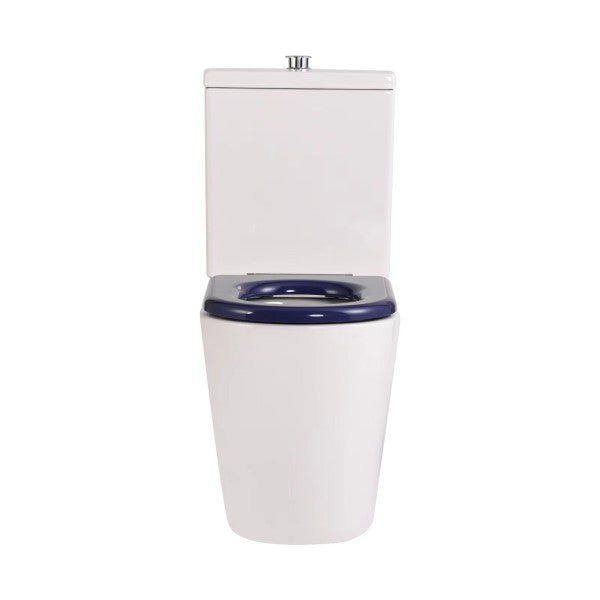 Care+ Fenton Rimless Back to Wall Care Toilet Suite - Blue Seat