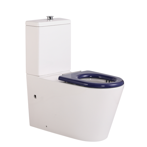 Care+ Fenton Rimless Back to Wall Care Toilet Suite - Blue Seat