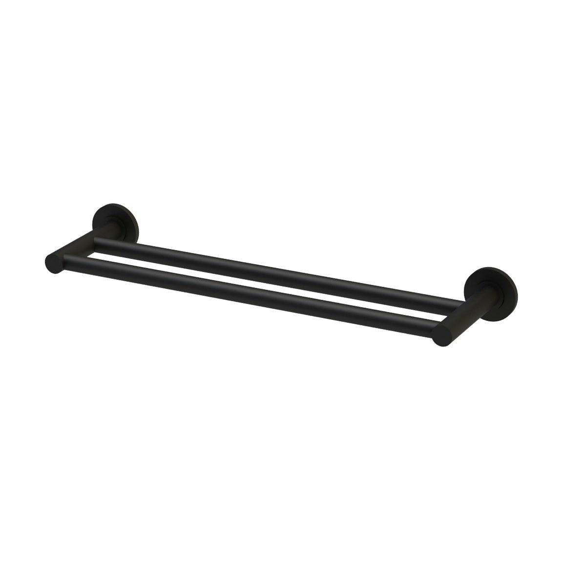 Master Rail 300mm Matte Black Double Towel Rail