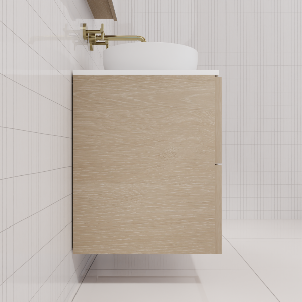 FABF Odesa Timber Veneer Vanity 1200mm Vanity, Coastal Oak / Add Top + Basin