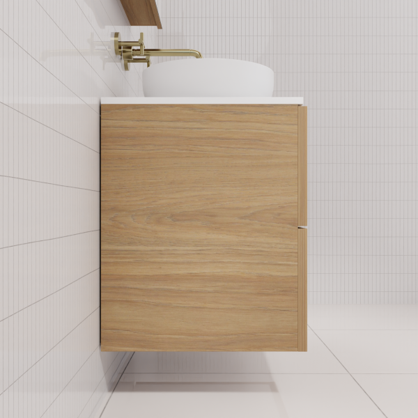 FABF Odesa Timber Veneer Vanity 1800mm Vanity, Prime Oak / Add Top + Basin
