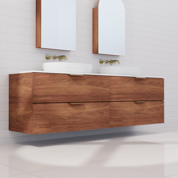 FABF Odesa Timber Veneer Vanity 1800mm Vanity, Tasmanian Blackwood / Add Top + Basin