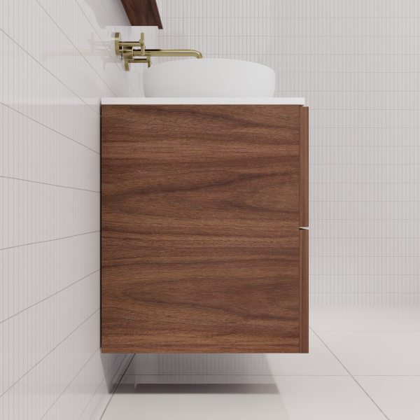 FABF Odesa Timber Veneer Vanity 1800mm Vanity, Walnut / Add Top + Basin
