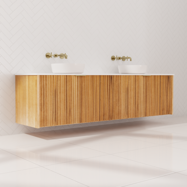 FABF Sophia Fluted Messmate Vanity 1800mm Vanity / Add Top + Basin/s
