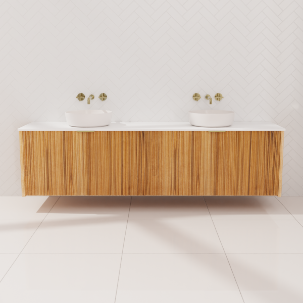 FABF Sophia Fluted Messmate Vanity 1800mm Vanity / Add Top + Basin/s