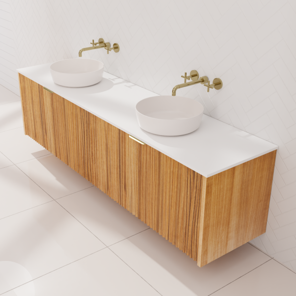 FABF Sophia Fluted Messmate Vanity 1800mm Vanity / Add Top + Basin/s