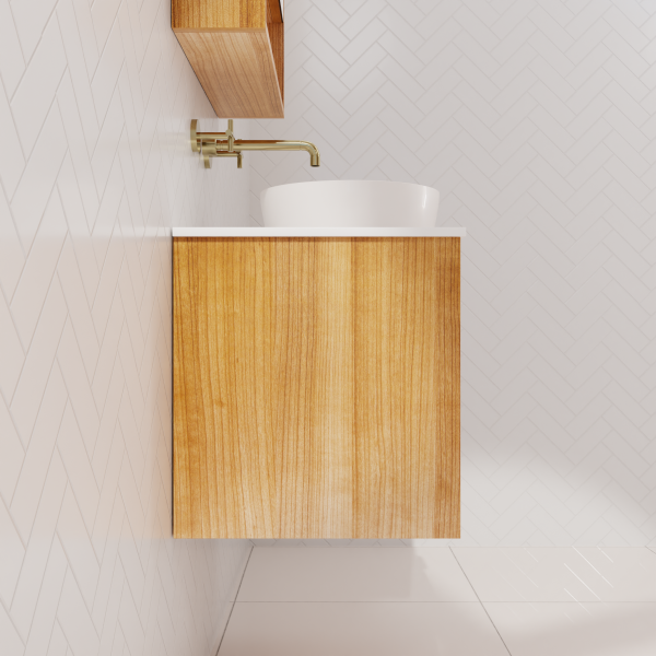 FABF Sophia Fluted Messmate Vanity 600mm Vanity / Add Top + Basin