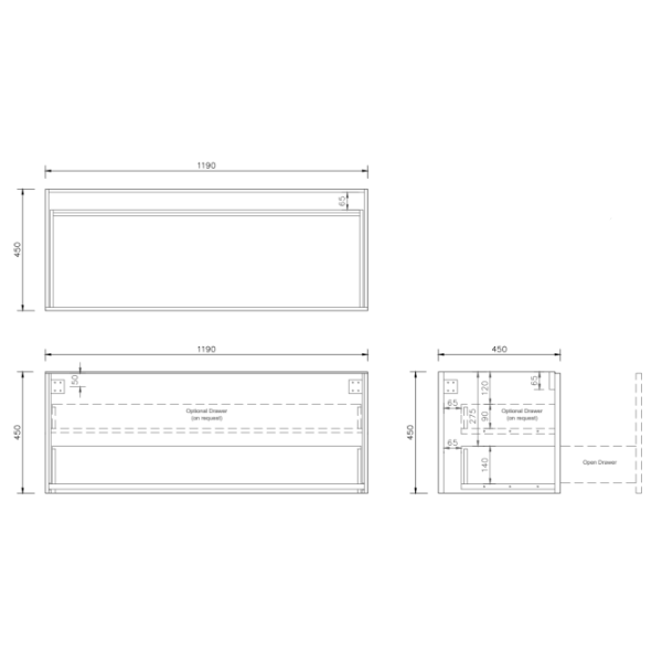 FABF Zoe Timber Veneer Vanity 1200mm Vanity, Blackbutt / Add Top + Basin