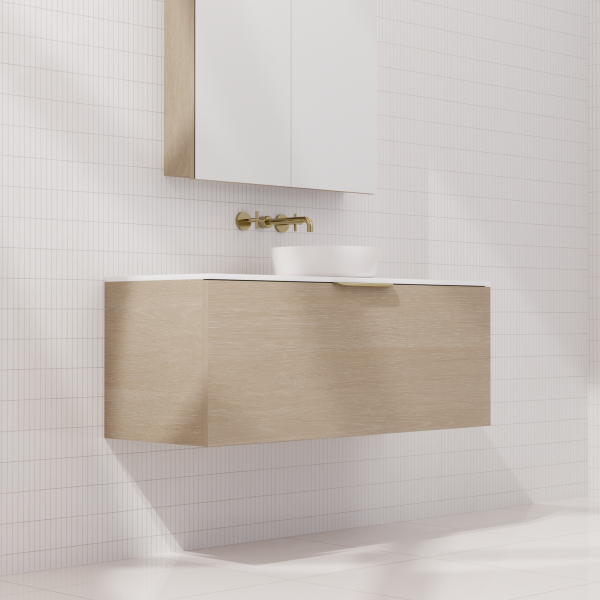 FABF Zoe Vanity 1200mm Vanity, Coastal Oak / Add Top + Basin