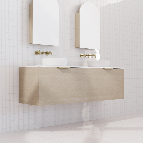 FABF Zoe Vanity 1500mm Vanity, Coastal Oak / Add Top + Basin