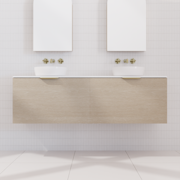 FABF Zoe Vanity 1500mm Vanity, Coastal Oak / Add Top + Basin