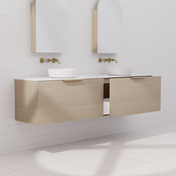 FABF Zoe Vanity 1800mm Vanity, Coastal Oak / Add Top + Basin