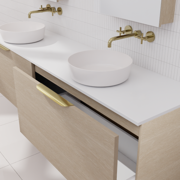 FABF Zoe Vanity 1800mm Vanity, Coastal Oak / Add Top + Basin