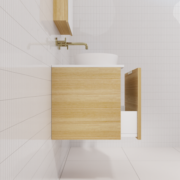 FABF Zoe Timber Veneer Vanity 1800mm Vanity, Light Oak / Add Top + Basin