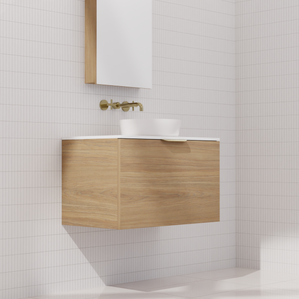 FABF Zoe Vanity 750mm Vanity, Prime Oak / Add Top + Basin