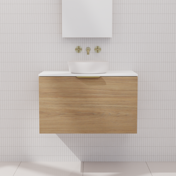 FABF Zoe Vanity 750mm Vanity, Prime Oak / Add Top + Basin