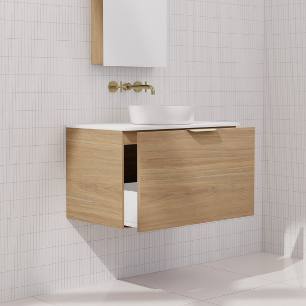 FABF Zoe Vanity 750mm Vanity, Prime Oak / Add Top + Basin