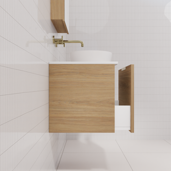 FABF Zoe Vanity 750mm Vanity, Prime Oak / Add Top + Basin