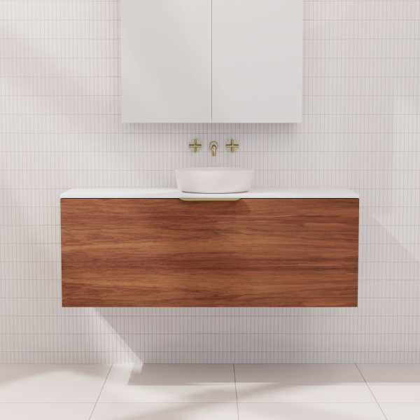 FABF Zoe Timber Veneer Vanity 1200mm Vanity, Tasmanian Blackwood / Add Top + Basin
