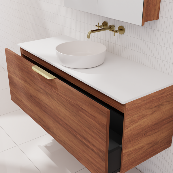 FABF Zoe Timber Veneer Vanity 1200mm Vanity, Tasmanian Blackwood / Add Top + Basin