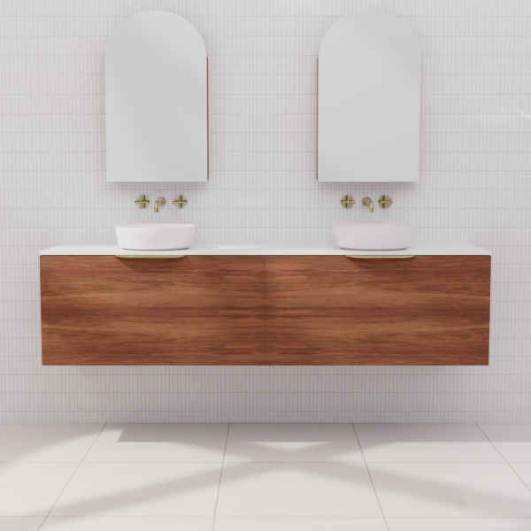 FABF Zoe Timber Veneer Vanity 1800mm Vanity, Tasmanian Blackwood / Add Top + Basin