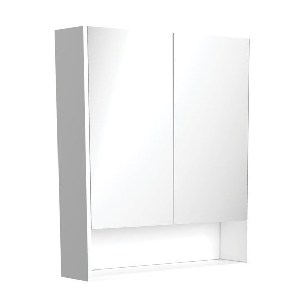 Fienza 750mm Mirror Cabinet with Undershelf - Satin White