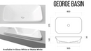 Ainsworth Wall hung Vanity 1500mm Double Bowl with Above Counter Basin