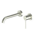 Greens Prime Lead Free Wall Basin Mixer Set - Brushed Nickel