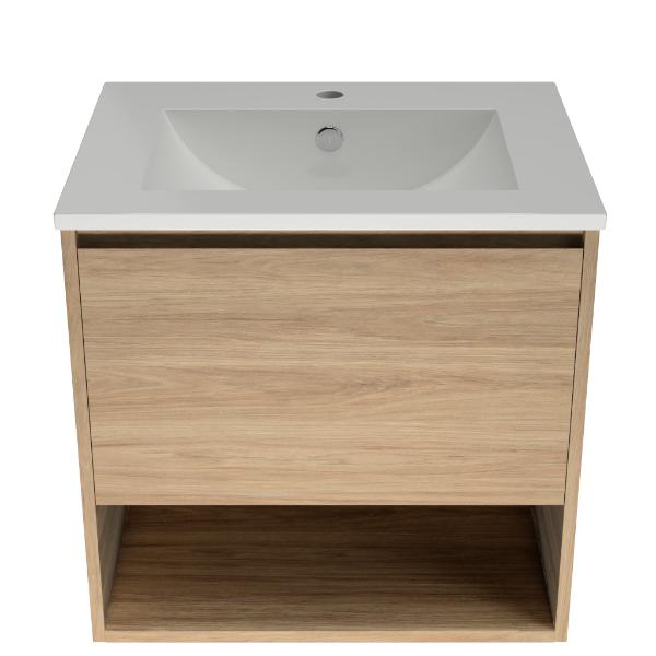 Timberline Kansas 600mm Wall Hung Vanity with Moulded Top