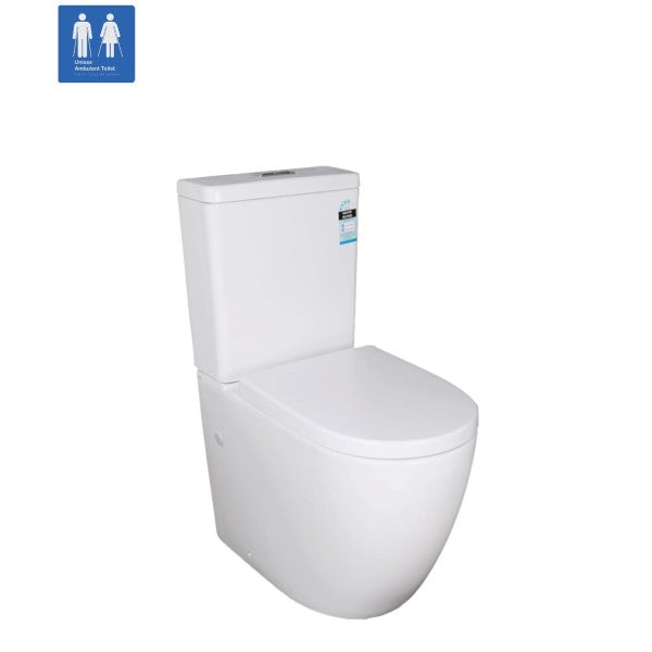 Elvera Ambulant Tornado Raised Height Wall Faced Toilet Suite, KDK027