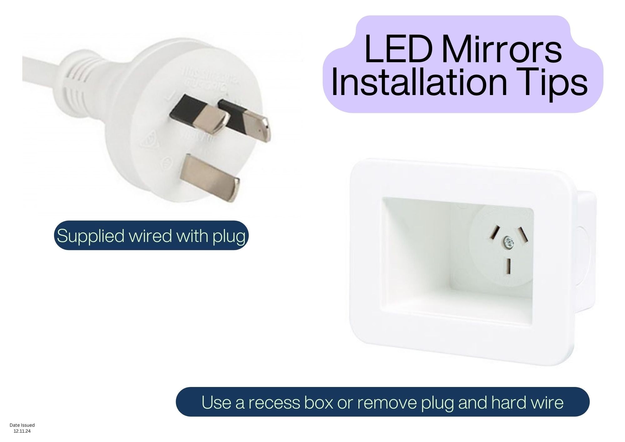 Vista LED Mirror 500x900mm Cathedral