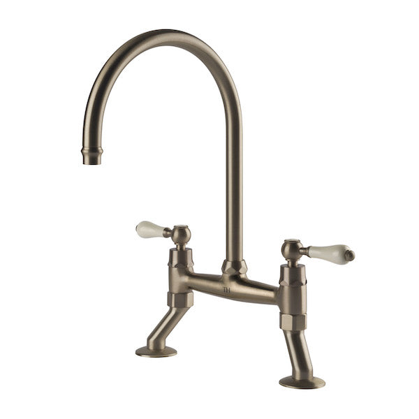 Ludlow Bridge Sink Mixer - Brushed Nickel