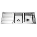 Laxa Square Sink 1200x500mm, Double Bowl with Drainer