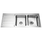 Laxa Square Sink 1200x500mm, Double Bowl with Drainer