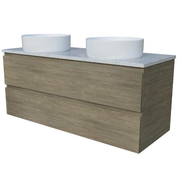 Nevada Plus All-Drawer 1200mm Wall Hung Vanity, Above or Under Counter Basin