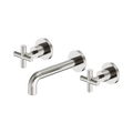 Nero X Plus Wall Basin Set 180mm Brushed Nickel image