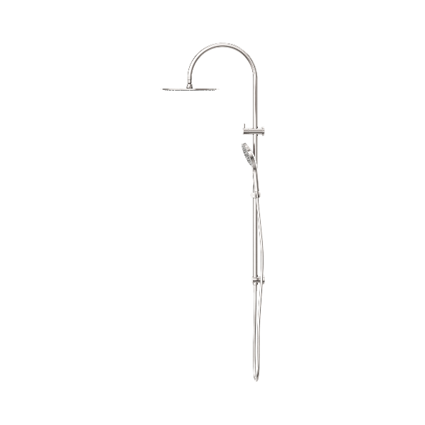 Nero Mecca Twin Shower With Air Shower II Brushed Nickel image