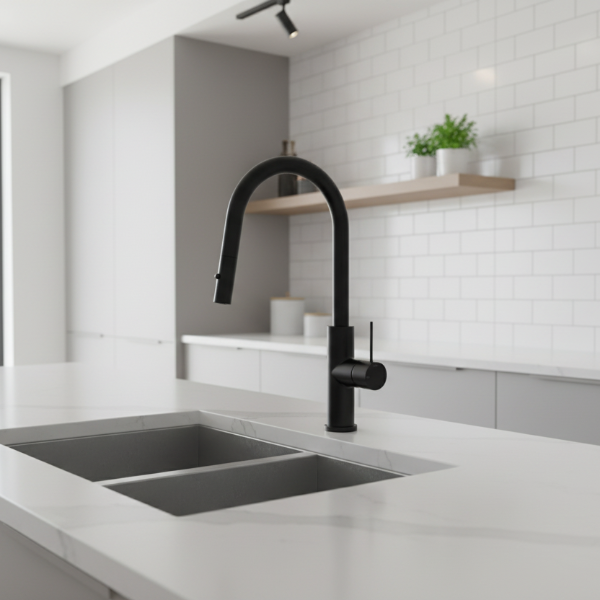 Nero Mecca Smart Sensor Pull Down Sink Mixer - Matte Black / NR221908aMB
