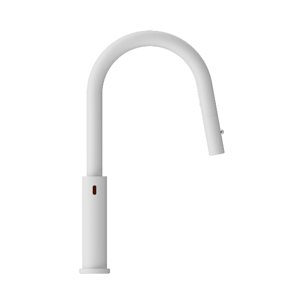 Nero Mecca Smart Sensor Pull Down Sink Mixer - Matte White / NR221908aMW
