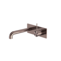Nero Mecca NR221910B160BZ Brushed Bronze Wall Basin Mixer Handle Up 160mm Spout image