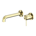 Nero Mecca Wall Basin/Bath Mixer Separate Back Plate 120mm Brushed Gold NR221910C120BG image